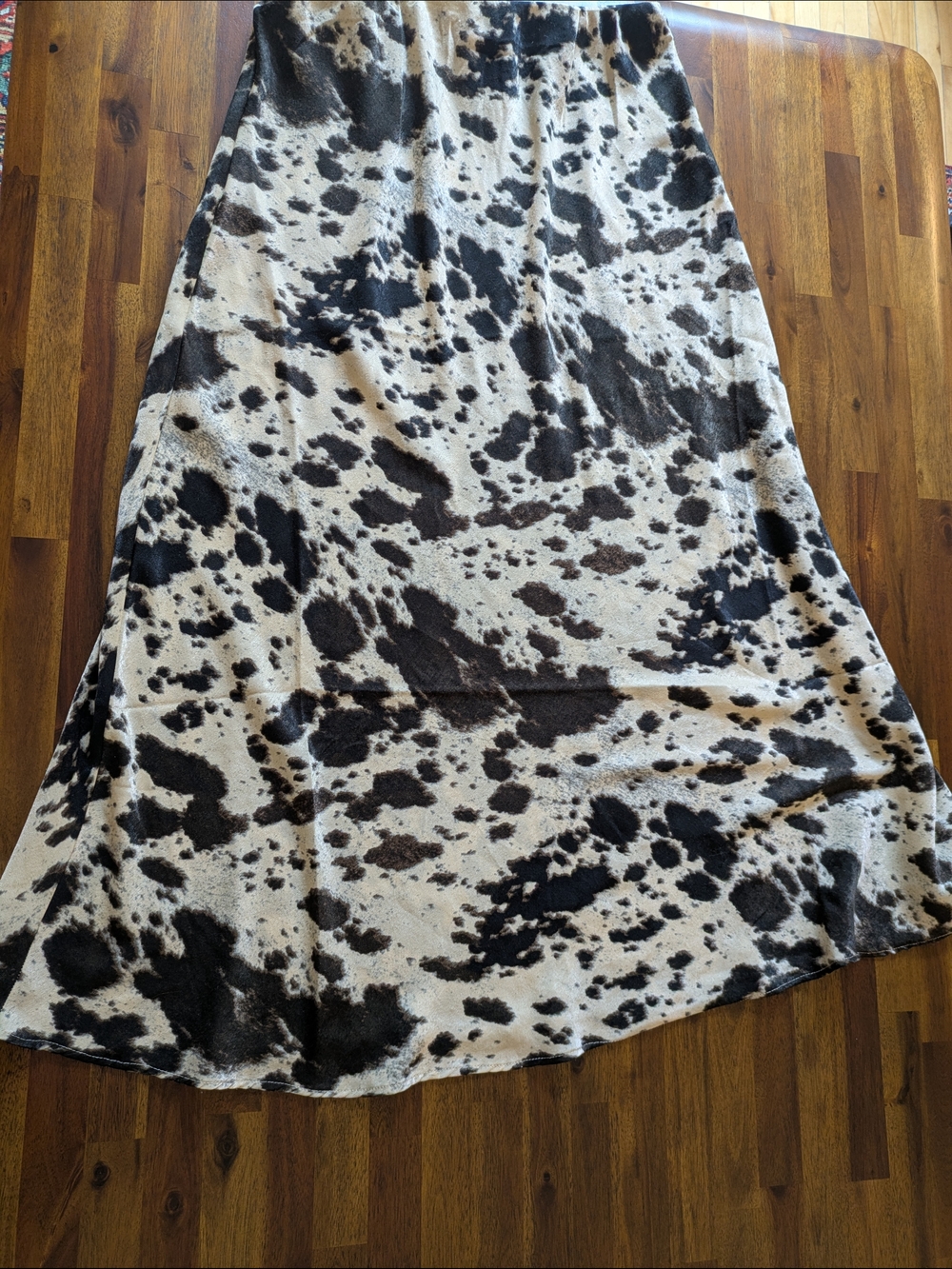 Jason Wu Browm & Cream Cow-Print Maxi Skirt